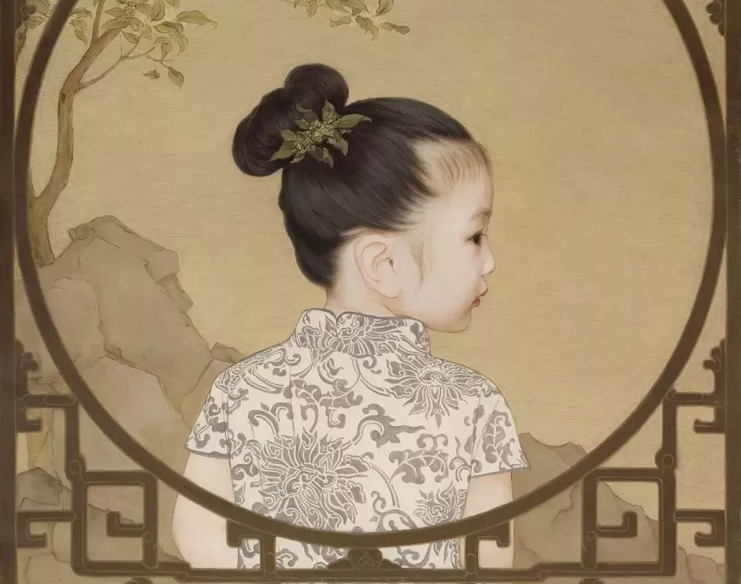 画家：用油画把女儿画成中式小仙女，朋友圈点赞无数！